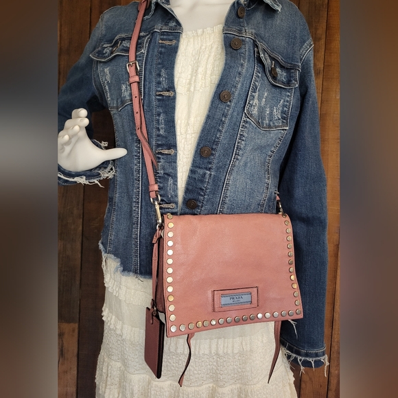 Prada Etiquette Pink Leather Shoulder Bag 2-Way - Picture 4 of 14